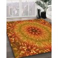 thumbnail image 3 of Ahgly Company Tapis d'Intérieur Rectangulaires Transitionnels Rouges Lavables à la Machine, 4 Pieds x 6 Pieds, 3 of 7