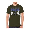 thumbnail image 1 of Mens "Who's An Awesome Papa" Short-Sleeve T-Shirts - Olive - Large, 1 of 1