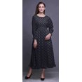 thumbnail image 2 of Bimba Robe Longue Décontractée à Volants pour Femmes, Imprimée, Taille Smockée, Très Petit, 2 of 5