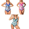 thumbnail image 2 of Baohd Maillot de Bain Imperméable d'Une Seule Pièce pour les Femmes Maillots de Bain Modestes et à la Mode Confortables Fleurs Vertes Réglables M 1Set, 2 of 6