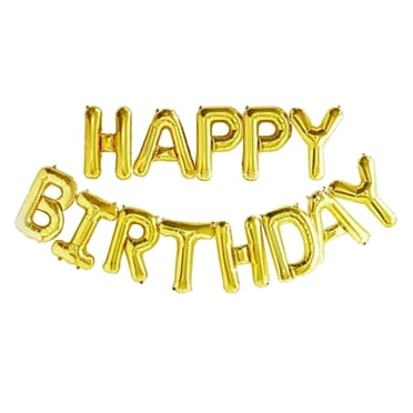 Baohd Balloon Set Birthday Letter Decoration Foil Party Balloon Banner Home Kid Party Decor Supplies Gold