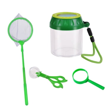Bug Catching Kit for Kids, Retractable Observation Box with Magnifier & Net for Outdoor Exploration