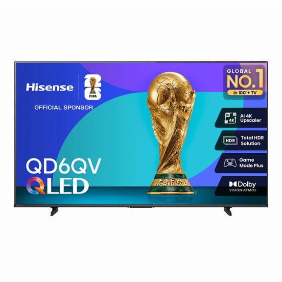 Hisense Téléviseur Intelligent QLED 4K Ultra HD de 58 Po, Série QD6QV, HDR Google TV 58QD6QV - Boîte Ouverte