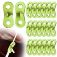 thumbnail image 1 of Uxcell Rope Tensioner Aluminum Alloy [20PCS] - Guyline Cord Adjusters - [Green] Tent Rope Adjuster, 1 of 6