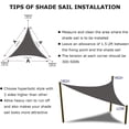 thumbnail image 4 of Tophomer 12 ft Triangle Sun Shade Sail Shelter Canopy, Red, 4 of 5