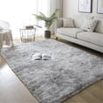 thumbnail image 1 of SUSUZI 5' x 7' Shaggy Area Rug, 2 Inch Thick Fluffy Plush Carpet with Non-Slip PVC Back, Soft Polypropylene Floor Rug for Bedroom Living Room Kids Room Home Décor, Gray, 1 of 7