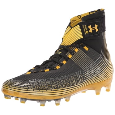 Under Armour Soulier de Football pour Homme Highlight Mc, Noir (003)/Steeltown Gold, 10