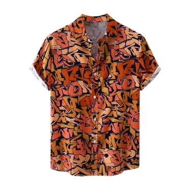 RKSTN Mens Hawaiian Shirts Casual Floral Shirts Short Sleeve Button Down Beach Tropical Shirts