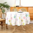 thumbnail image 4 of Easter Tablecloth Round 60 Inch, Waterproof Egg Themed Table Cloth, Washable Table Cover for Holiday Dinner Party Decoration, 4 of 6