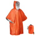 thumbnail image 1 of TopLLC Poncho de Pluie à Capuchon, Imperméable d'Urgence Isolé Réfléchissant en Film d'Aluminium PE, Imperméable Réutilisable Résistant aux Intempéries, Équipement de Survie Portable Double Face pour la Randonnée, le Camping et l'Extérieur, 1 of 9