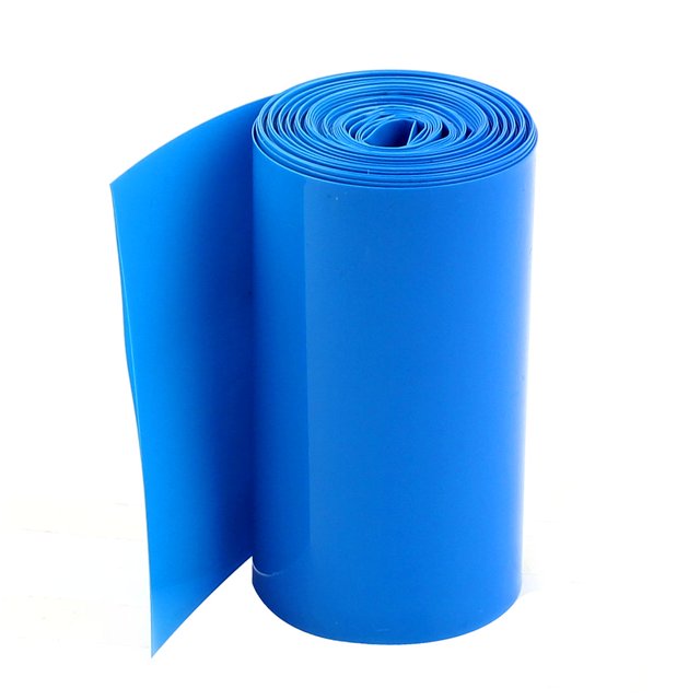 Unique Bargains 5Meters 85mm Width PVC Heat Shrink Wrap Tube Blue for 18650 Battery Pack