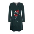 thumbnail image 3 of CEHVOM Femmes Sexy Noël Vin Verre Impression Couverture Longue Robe de Femmes, 3 of 3