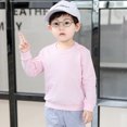 thumbnail image 1 of LSLJS Toddler Baby Boy Girl Fleece Pullover Sweatshirt Solid Color Crewneck Blouse Shirt Tops Warm Fall Winter Clothes, 1 of 5