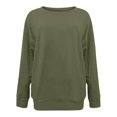 thumbnail image 4 of MesaSe Femmes Tops Cou Femmes Chemises Coton Femmes Chemises de Mode Décontractée Tops Femmes Casual Manches Courtes Tops Armée Vert L, 4 of 4