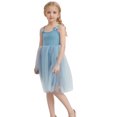 thumbnail image 1 of LUOGENLI Robe Bébé Filles Robe Tutu Tout-Petit Robe Tutu Robes Fille Sans Manches Robe Princesse Robe pour Filles Longueur Genou Fluide Bleu Ciel 5-6 Ans, 1 of 7
