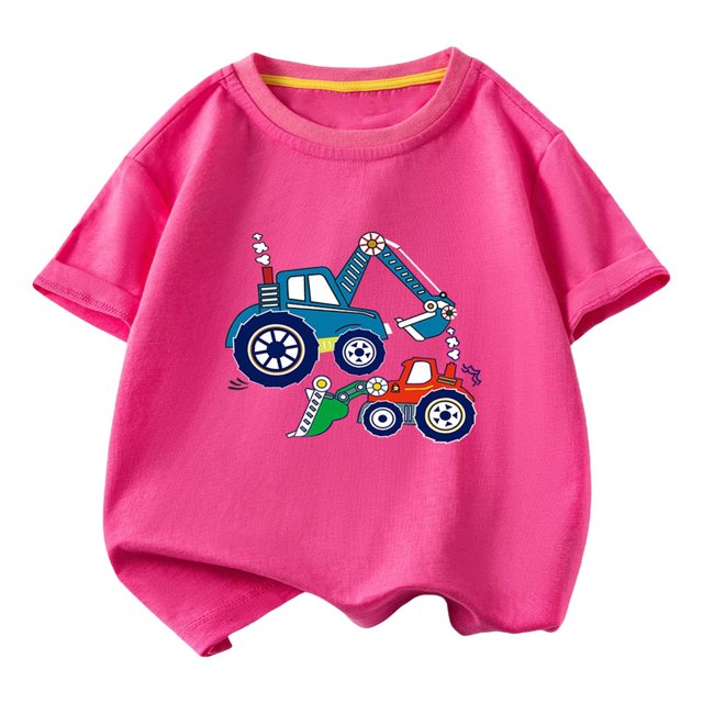 RXIRUCGD 2025 Vêtements d'Été pour Enfants T-shirt Décontracté Ample à Manches Courtes Col Rond pour Adultes