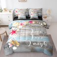 thumbnail image 1 of YST Beach Theme 7-Piece Comforter Set, Starfish Seashell, King, 1 of 4