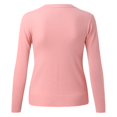 thumbnail image 5 of HBFAGFB Short Cardigan Womens Fashion and Vintage Ribbed Button Down Knitted Sweater Pink Size L, 5 of 5