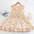 thumbnail image 1 of LOVZFMLL Robe Princesse d'Été pour Filles, Couleur Unie, Manches Courtes, Col Rond, en Maille, pour Enfants, 1 of 3