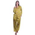 thumbnail image 1 of Moomaya Ensemble de Pyjama à Manches Longues et Shorts pour Femmes, Pyjama en Satin à Boutons pour Femmes, 1 of 6