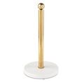 thumbnail image 1 of Thyme and Table, Paper Towel Holder with Ribbed Ceramic Base, White and Gold, 1 of 4