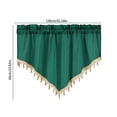 thumbnail image 3 of Ohufall Solid Color Through Rod Short Triangular Curtains Household Small Curtains For Kitchen Bathroom Window Light Filtering Decor, 3 of 8