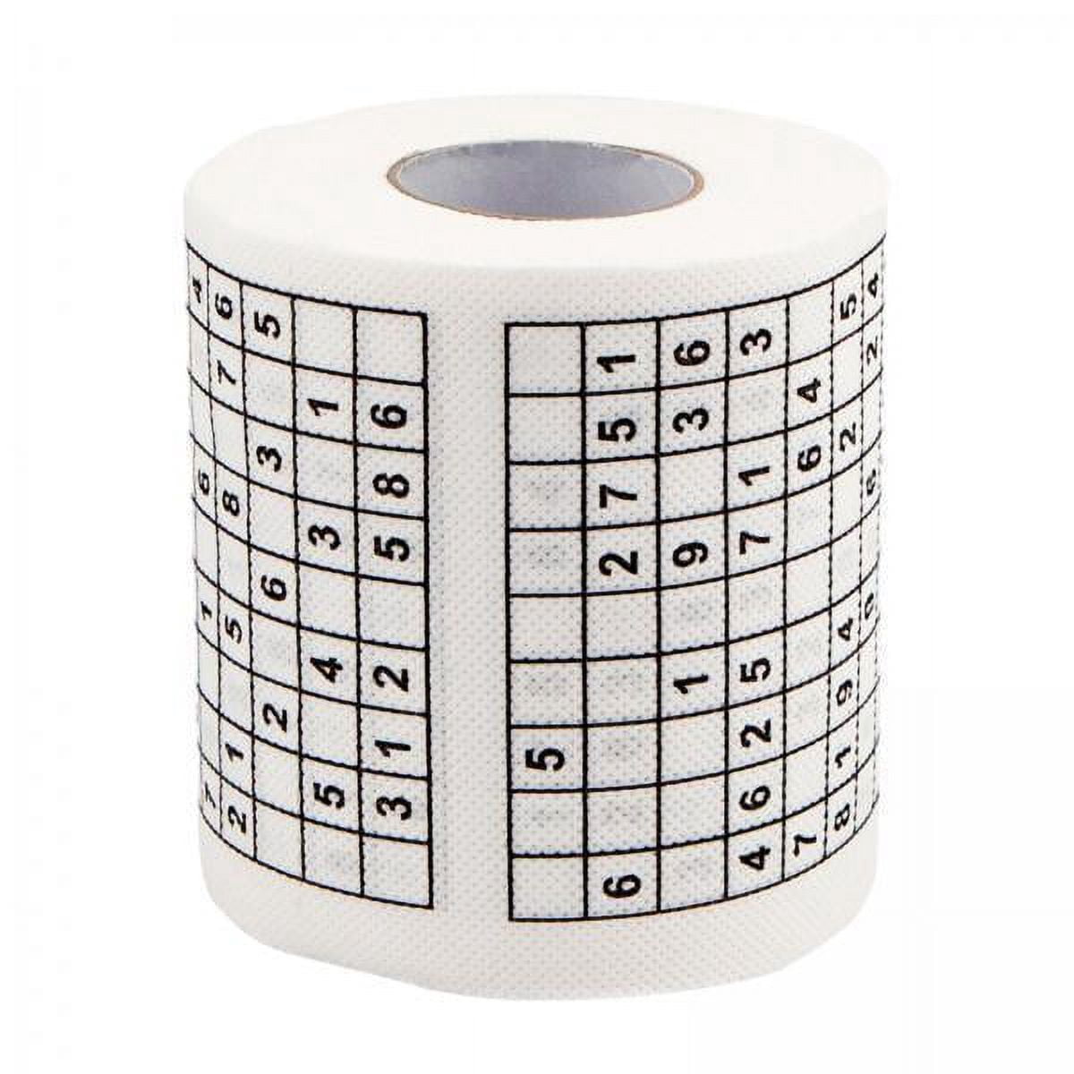 Rongfmy 5xSudoku Toilet Paper Roll for Puzzling Puzzle Toilet Paper Funny Toilet Paper 5 Pcs