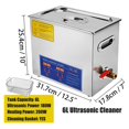 thumbnail image 2 of 3/6/10/15/22/30L Ultrasonic Cleaner Ultrasonic Device Stainless Steel With Heating Digital Timer For Glasses ,Widely Used, 2 of 7