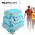 thumbnail image 2 of Travel Storage Bag Grande Capacité Imperméable Résistant à l'Usure Fermeture Éclair Large Application Nylon Gain de Place Valise de Voyage Organisateur de Vêtements Pantalons pour la Maison, 2 of 8