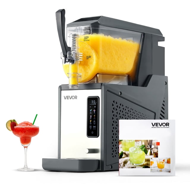 VEVOR Slushie Machine, 4L/135oz No Ice Needed Slushy Machine for Home, Frozen Drink Maker with Single Tank, Margarita Machine with Self-Cleaning, for Frozen Margaritas