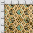 thumbnail image 2 of oneOone Cotton Poplin Mustard Yellow Fabric Geometric Craft Projects Decor Fabric Printed By The Yard 56 Inch Wide, 2 of 5
