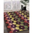 thumbnail image 3 of Ahgly Company Tapis d'Intérieur Lavable à la Machine, Carré, Transitionnel, Brun Cannelle, Tapis de Zone, 5 Pieds Carré, 3 of 7