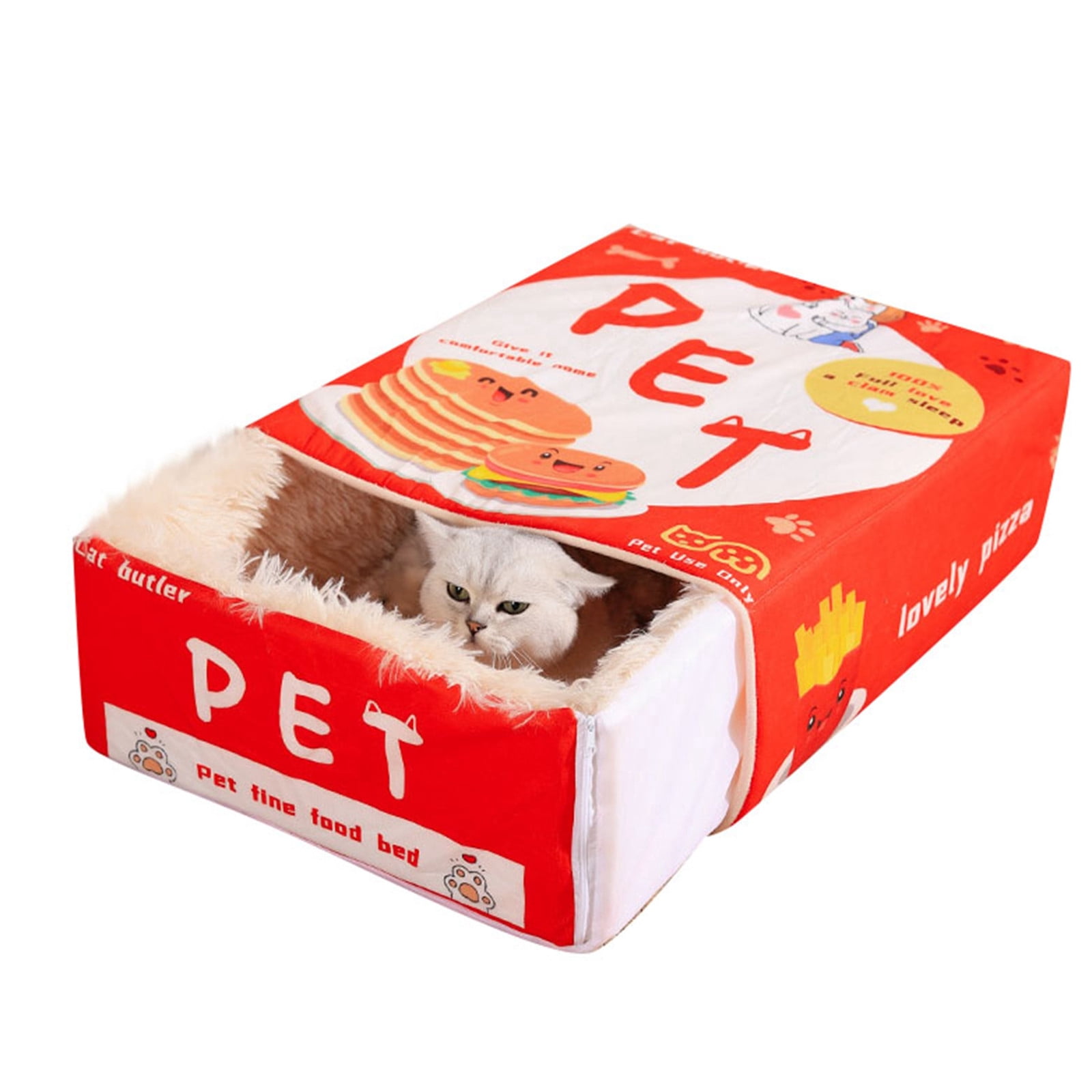 Snack Cat Litter Pet Cat and Dog Bed Rectangular Fully Enclosed Cookie Universal Pet Litter