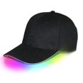 thumbnail image 2 of Led Light Up Baseball Cap Hat Cotton Cap  Pu Light Guide Fiber  Easily Adjustable Glow Club Party Sports Athletic Stage, 2 of 2