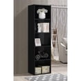 thumbnail image 2 of Hodedah HID25 BLACK Five Shelf Bookcase - Black, 2 of 5