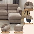 thumbnail image 4 of Bonzy Home Canapé Sectionnel Convertible pour Salon avec Ottoman Brun, 4 of 8