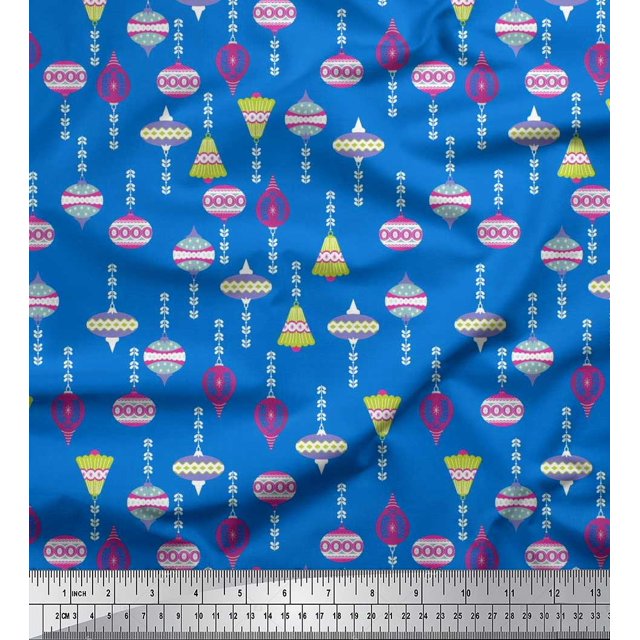 Soimoi Rayon Fabric Ornament Home Decor Fabric Prints by Yard 42 Inch Wide