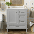 thumbnail image 3 of 30" Bathroom Storage Cabinet with a Soft Closing Door and 3 Drawers with Sink Combo Set, 3 of 9