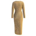 thumbnail image 4 of UPPADA Robe de Cocktail pour Femmes à Manches Longues Robe d'Invitée de Mariage Fente Latérale Jolie Robe Formelle Évasée Taille Haute Robe de Fête Robe de Bal Robe de Cocktail Liquidation en Liquidation, 4 of 6