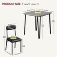 thumbnail image 3 of PIONEERWORKS 2025 New Dining Table Set for 2, 3 Piece Kitchen Table with 2 Upholstered Chairs for Kitchen Room and Small Spaces, 3 of 10