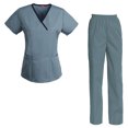 thumbnail image 1 of Women's Scrubs Set Scrub Top and Pants Scrubs Set, 1 of 3