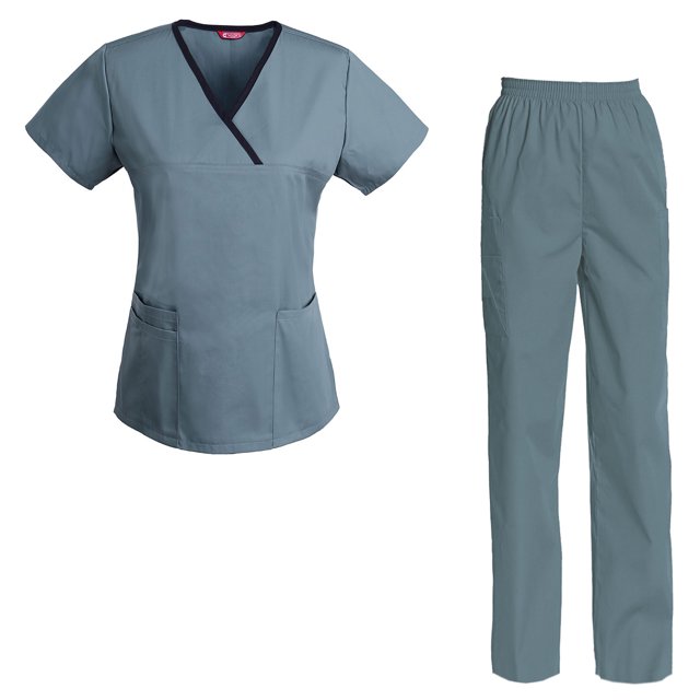 Women's Scrubs Set Scrub Top and Pants Scrubs Set