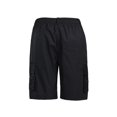 thumbnail image 4 of Tenmix Mens High-waist Cargo Shorts Solid Color Parachute Pant Straight Wide Leg Cocktail Sweatpants Drawstring Bottoms Black M, 4 of 5