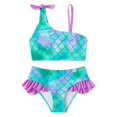 thumbnail image 1 of Girl Swimsuit 2 Piece Summer Tankini Swimsuit Ruffle Bathing Suits for Girls 5-6 Years, 1 of 5