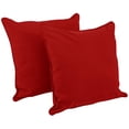 thumbnail image 1 of Coussins de Sol Carrés en Sergé Uni à Double Cordon de 25 Pouces avec Bourrures (Ensemble de 2), Rouge, 1 of 1