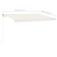 thumbnail image 4 of vidaXL Manual Retractable Awning with Posts 4x3 m Cream, 4 of 5