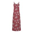 thumbnail image 5 of Pompotops Robes d'Été pour Femmes Décontractées Boho Imprimées à Bretelles Anneau Plage Longue Robe Maxi avec Poches, 5 of 5