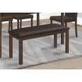 thumbnail image 4 of Monarch Specialties Bench, 42" Rectangular, Wood, Upholstered, Dining Room, Kitchen, Entryway, Brown, Transitional, 4 of 6