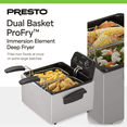 thumbnail image 2 of Presto ProFry Dual Basket Deep Fryer, 1800W Immersion Element, Stainless Steel, 2 of 12