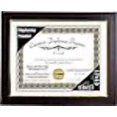 thumbnail image 3 of Creative Picture Frames 13x17 Mahogany Diploma Frame with Gold Rim Including White Mat Glass and Installed Wall Hangers | Frame Holds 16x20 Media without Mat, 3 of 4